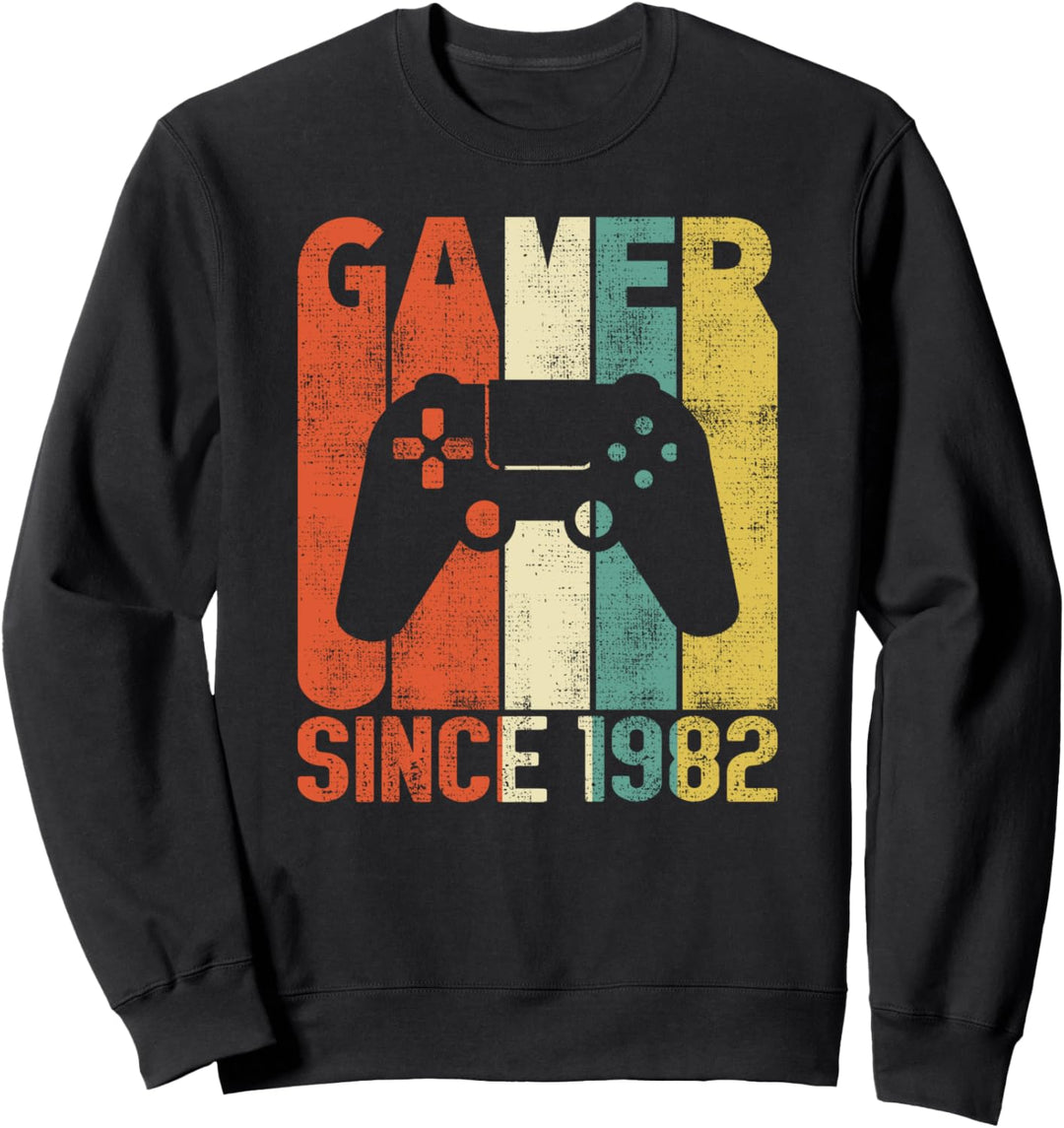 Gamer Since 1982 Retro 40. Geburtstag Zocker Vintage Sweatshirt