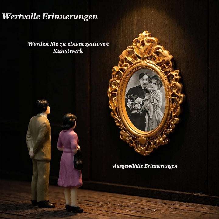 DIY Mini Museum Bilderrahmen Mini Bilderrahmen Vintage Figuren Menschen Museum Mit 8 Mini Goldene Ra
