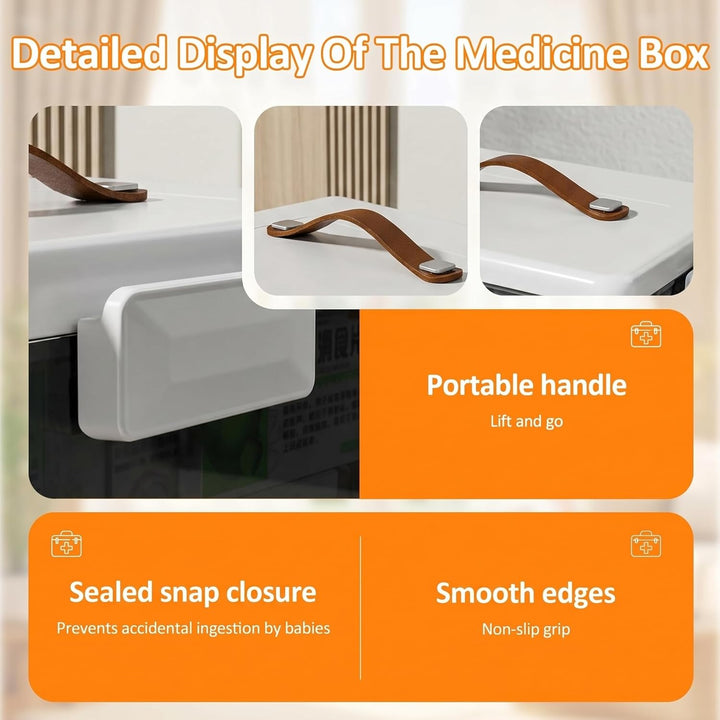 SOONHUA Regal Medikamenten Aufbewahrung, 3-stufiger medikamenten organizer, Aufbewahrungsboxen mit D