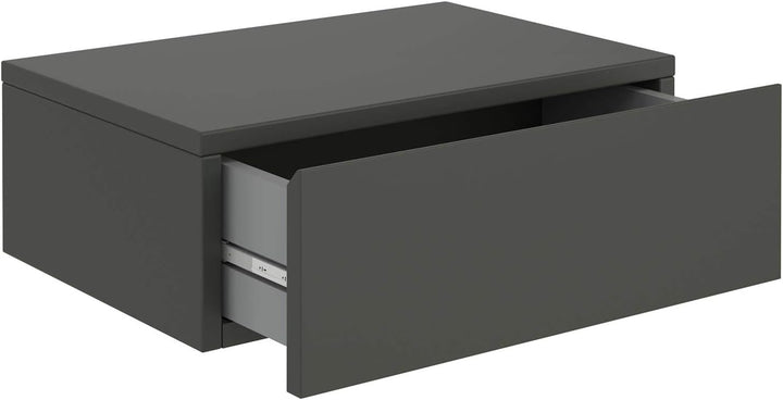 CARO-Möbel Wandregal Anne hängende Nachtkommode Wandboard Nachttisch mit 1 Schublade schwebend, grif