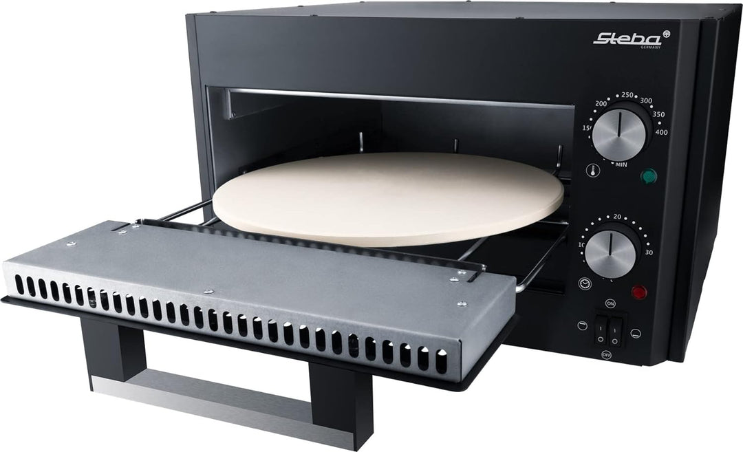 Steba Power-Pizzabäcker PB 1000, inkl. Pizzastein mit Durchmesser 30cm, stufenlose Temperaturregelun