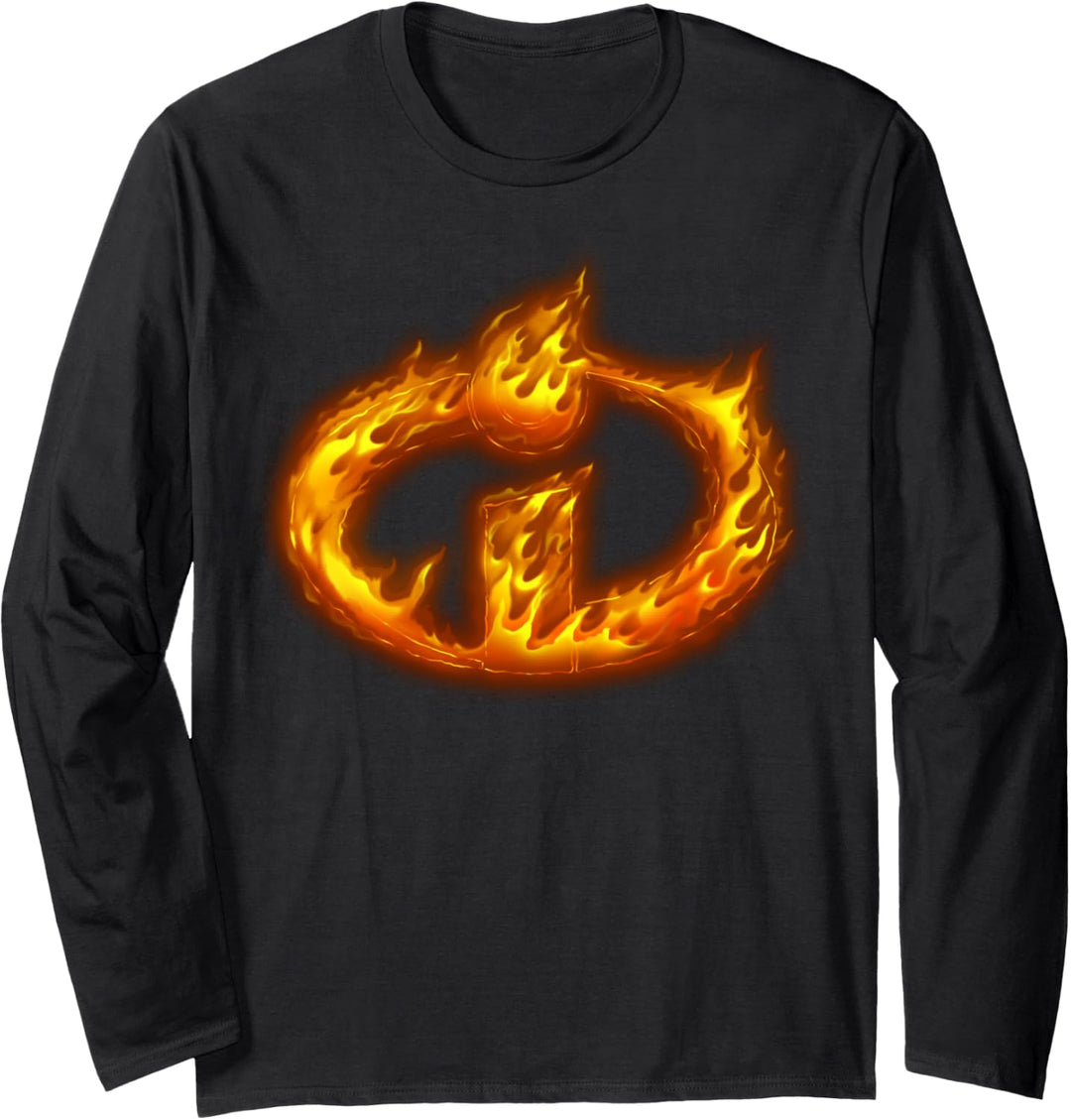Disney Pixar Incredibles Flame Logo Langarmshirt