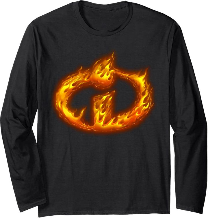 Disney Pixar Incredibles Flame Logo Langarmshirt