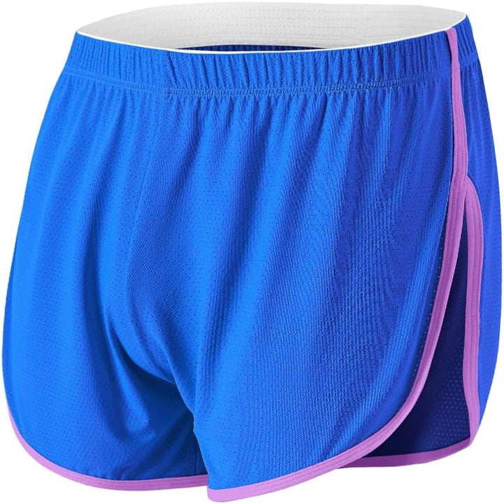 BIATWOWR Herren Boxershorts Atmungsaktive und Bequem Boxershorts mit Seitenschlitz Graugelbblau XL,