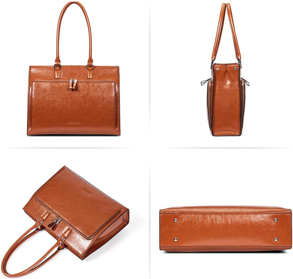 BOSTANTEN Leder Aktentaschen Damen 15.6 Zoll Laptoptaschen Frauen Businesstasche Schultertasche mit