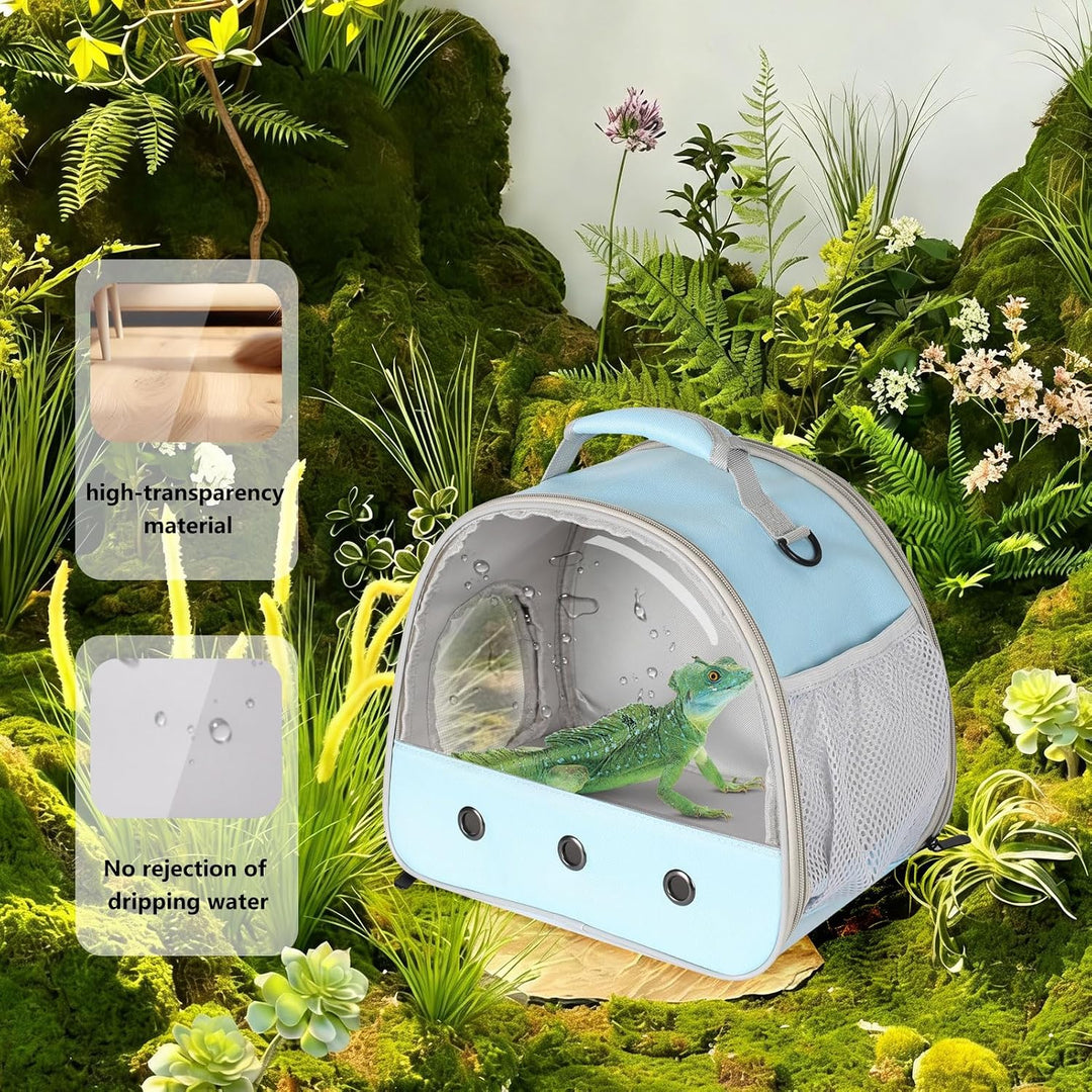 Tragetasche für Bartagamen, Eidechsen, Kleintier-Reisetasche für Igel, Ratten, Papageien, Vogel, Mee