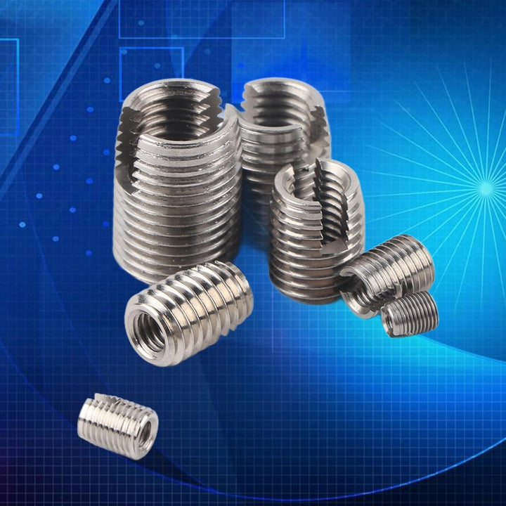 50 Stücke Edelstahl Innengewinde Selbstschneidende Gewindeeinsätze Set Gewinde Verstärken Repair Too