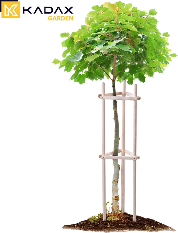 KADAX Baumstütze 130 cm aus robustem Holz, Baumpfahl zur sicheren Fixierung junger Bäume & Sträucher
