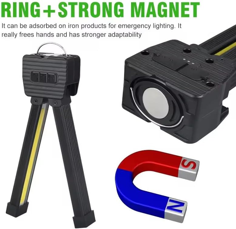 BigKing Posing Lampe Magnet, Magnetic Gym Lamp mit USB-Ladung, 4 Lichtmodi, Wasserdicht &amp; Dimmer für