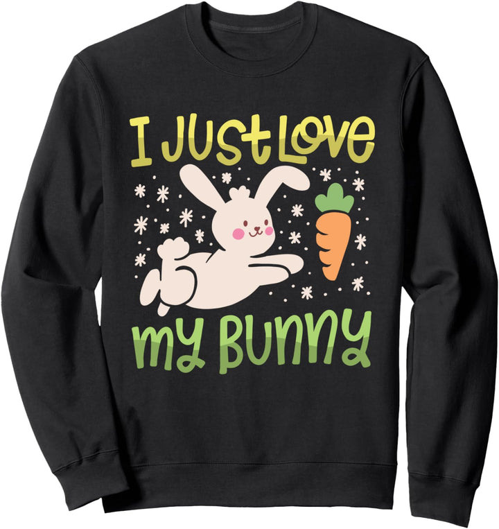 Ich liebe einfach mein Häschen niedlich Kaninchen lustige Sweatshirt