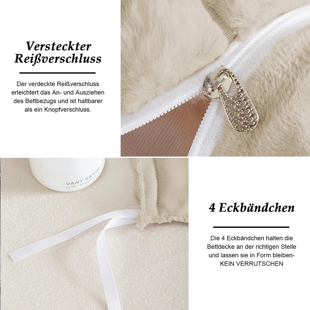 Lanqinglv Kissenbezug 40x80cm 2er Set Plüsch Biber Flanell Flauschig Zierkissenbezug Kissenhülle Dop