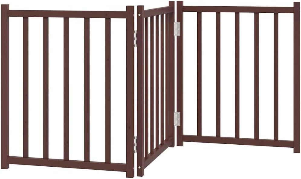 vidaXL Hundetor 3-TLG., Hundegitter Faltbar Pflegeleicht, Schutzgitter für Wohnzimmer Küche Treppe,