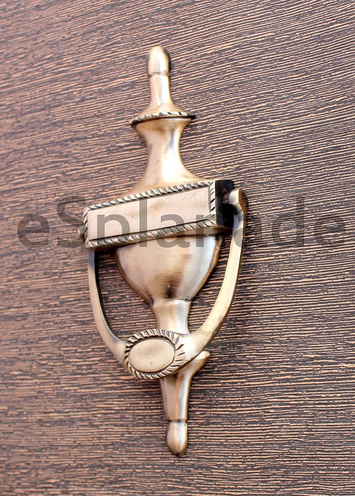 eSplanade Kolonialstil Messing Türklopfer, gelb, 4 X 2 X 20,3 cm