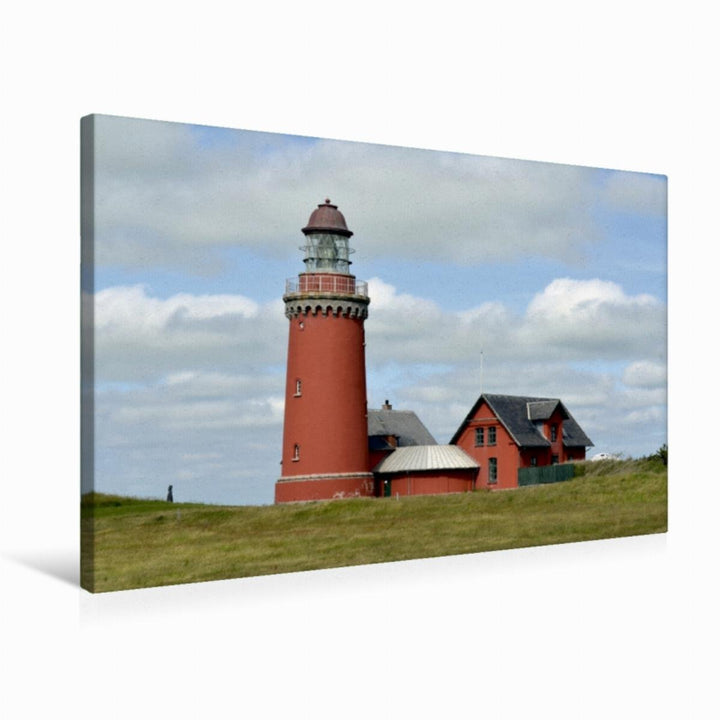 Premium Textil-Leinwand 75 x 50 cm Quer-Format Bovbjerg Fyr (Dänemark) | Wandbild, HD-Bild auf Keilr