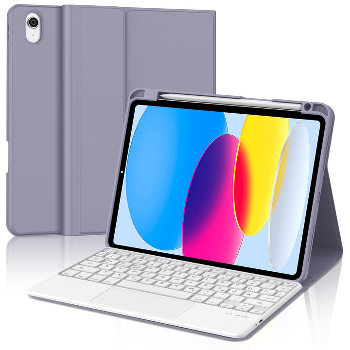 IVEOPPE Hülle mit Tastatur für iPad A16 11 Generation 2025/10 Generation 2022, Bluetooth Magnetische