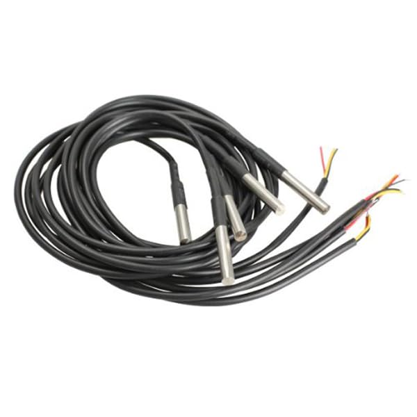 Temperaturfühler, wasserdicht, Temperatursensoren, Schwarz, 5 Stück
