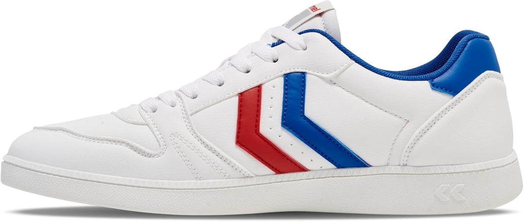 hummel Schnürsenkel Sneaker Low Handball Perfekt Erwachsene Grösse 39 EU White Blue Red, 39 EU White