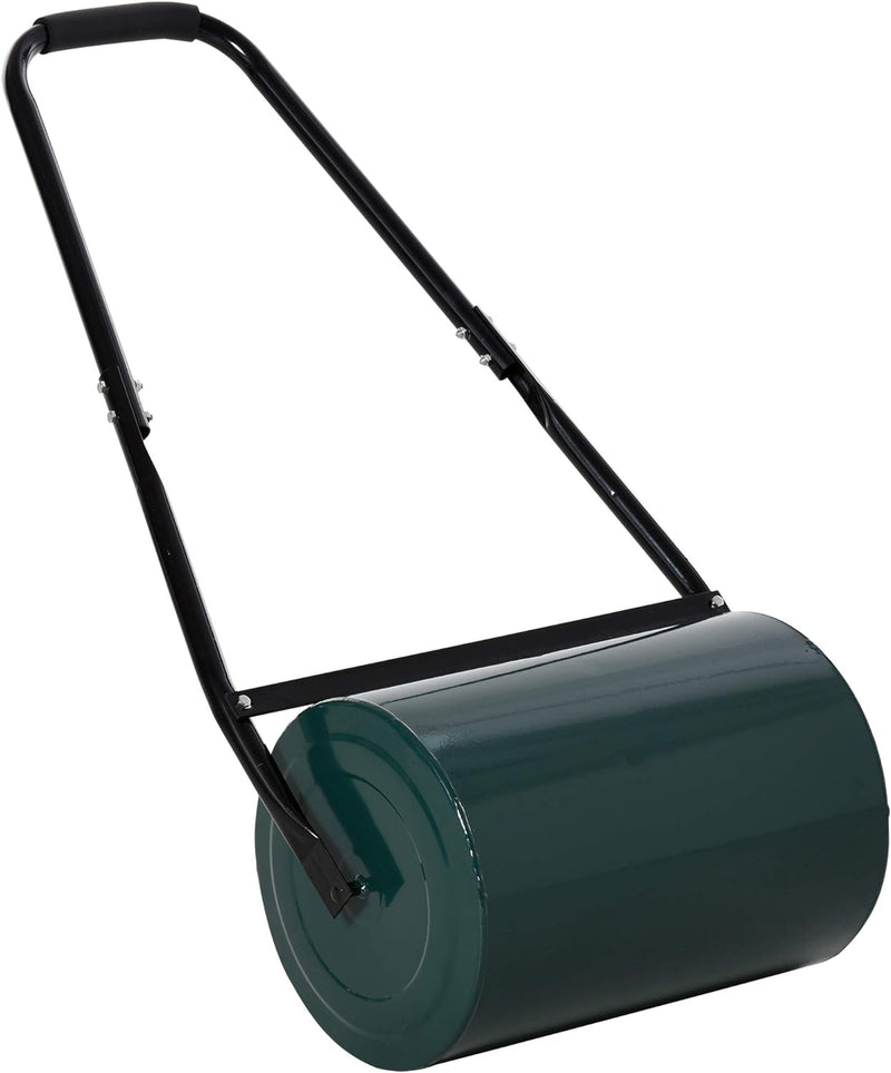 Outsunny Rasenwalze Gartenrolle Gartenwalze mit U-Griff 31 cm Durchmesser 30 cm Arbeitsbreit 40 L Wa