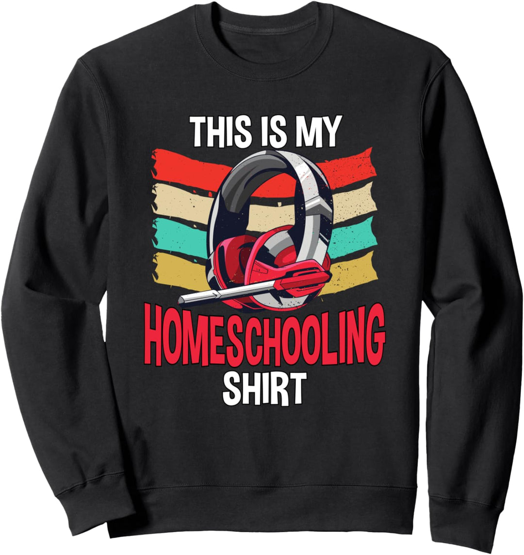 Homeschooling Schulkind Schüler Mädchen Headset Gamer Gaming Sweatshirt