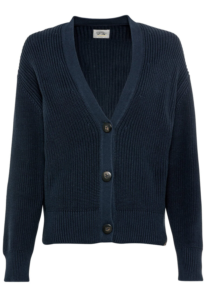 camel active Damen Boxy Cardigan in Strickqualität S Blau, S Blau