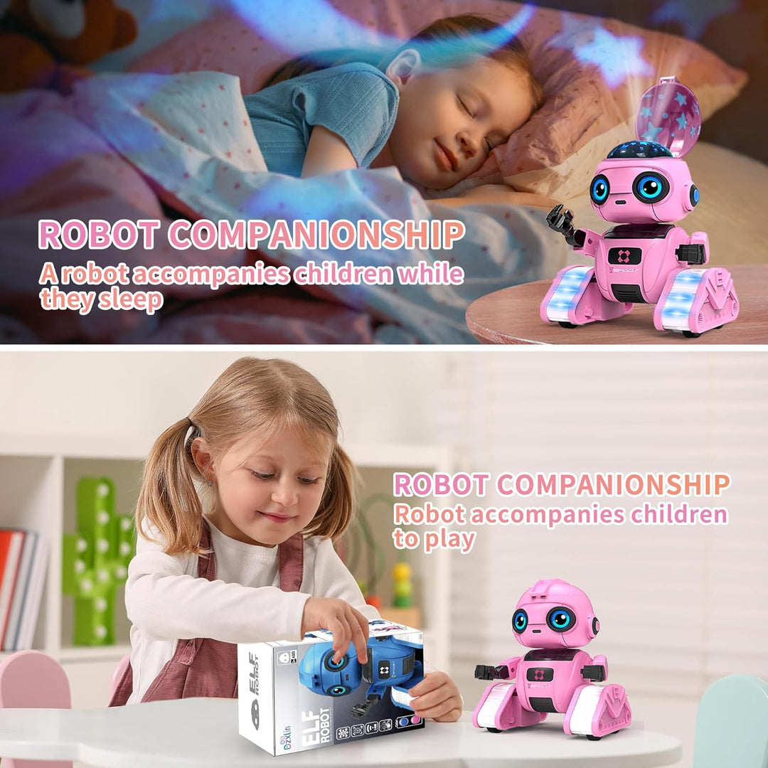 Roboter Spielzeug für Kinder – Wiederaufladbar, LED-Augen und Musik, RC-Roboter mit Gestensensor für