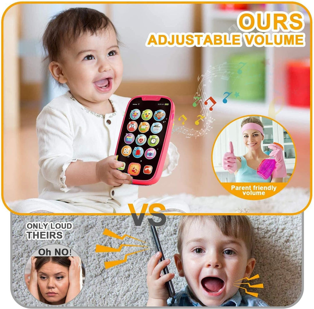 Yerloa Baby Telefon Musikspielzeug Baby Spielzeug ab 1 Jahr,kinder Smartphone Spielzeug ab 6 9 12 Mo