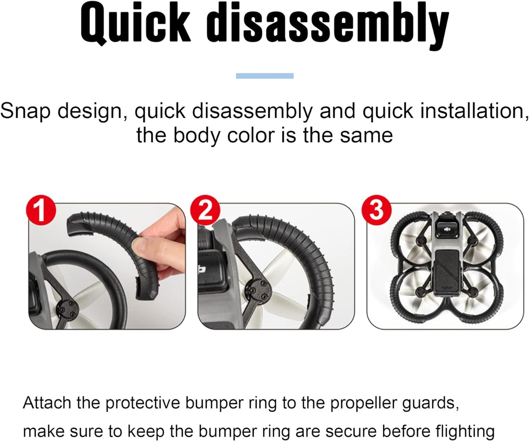 STARTRC Protective Bumper Ring für DJI Avata Propeller Guard, TPU Guards Impact Protectors für DJI A