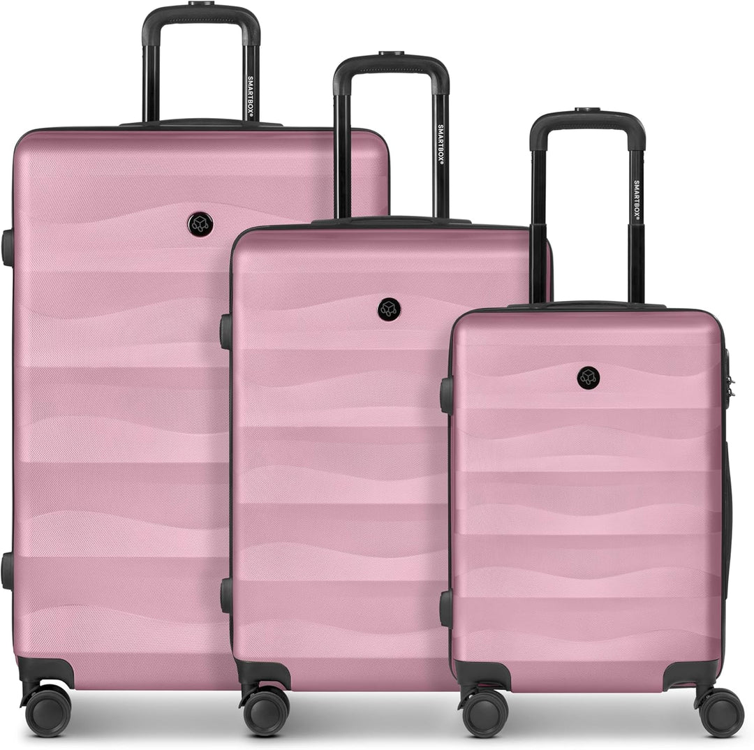 SMARTBOX Hartschalen Koffer-Set 3-teilig für Damen & Herren | leichte & stabile Reise-Trolleys aus h