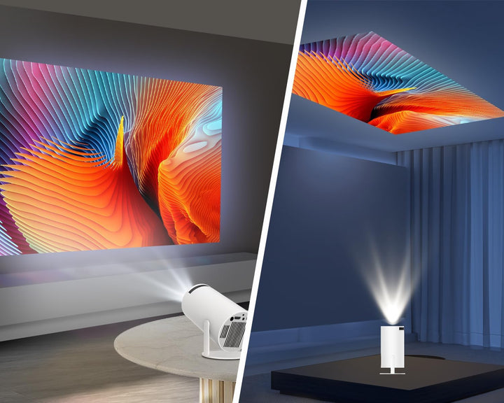 Mini Beamer 4K Unterstützt Android 11, Smart Projector 5G WiFi 6 BT 5.0, Mini Projektor Full HD 1080