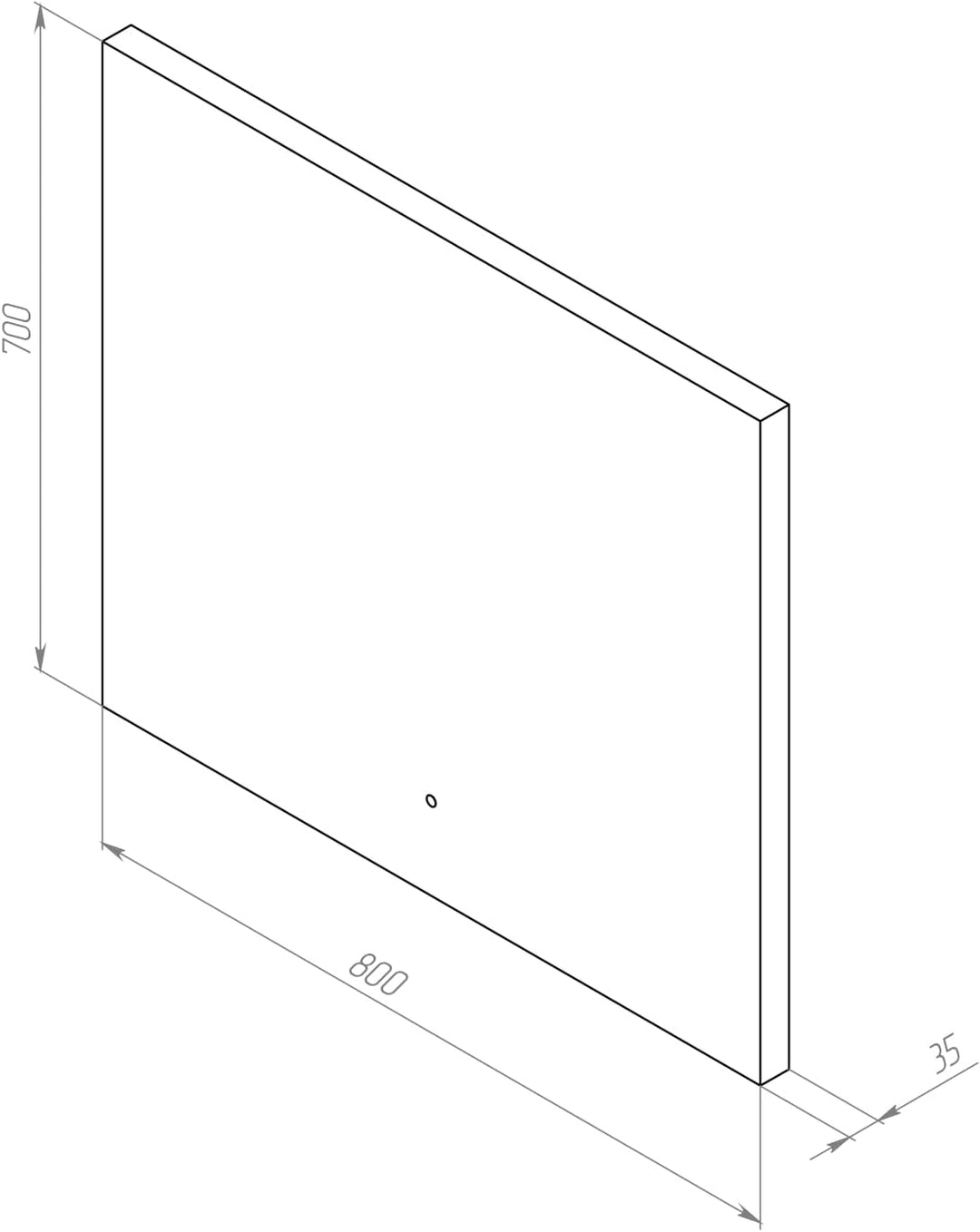 AM.PM Hit – LED Spiegel 80 x 70 cm mit Beleuchtung | Badezimmerspiegel mit LED | Spiegel mit Licht d