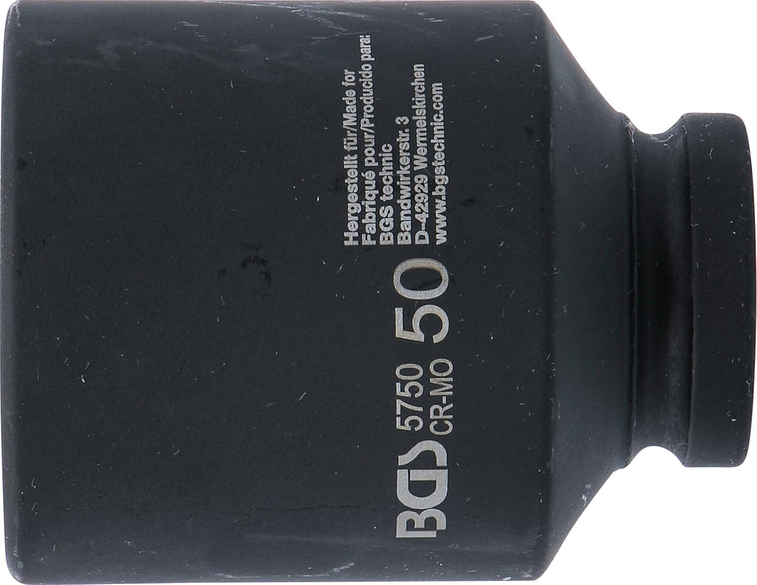 BGS 5750 | Kraft-Steckschlüssel-Einsatz Sechskant, tief | 20 mm (3/4") | SW 50 mm Schlüsselweite: 50