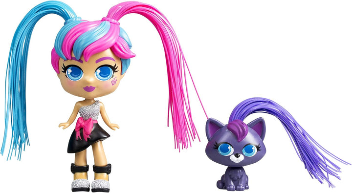 CURLI GIRLS 82098 ROSLI &amp; KODA by Silverlit, Frisierpuppen, Puppen mit magischen Haaren, inklusive A