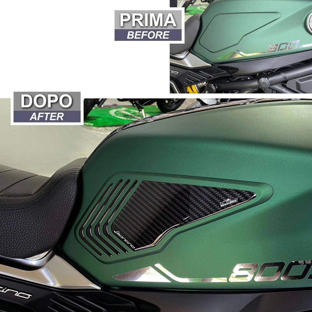 Resin Bike Aufkleber für Motorrad Kompatibel mit Benelli Leoncino 800 2022. Seitenschutz für den Tan