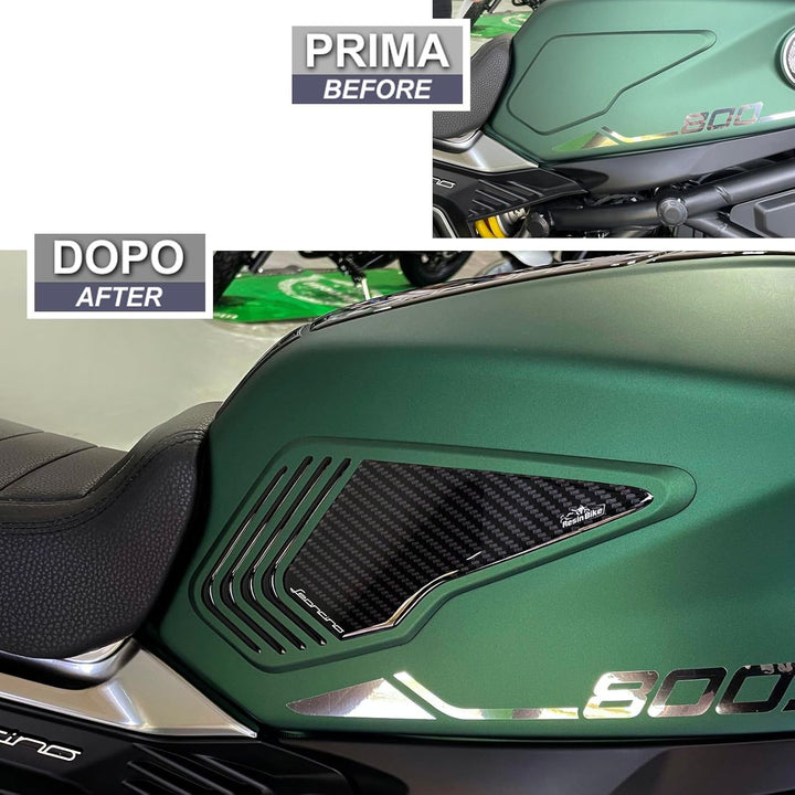 Resin Bike Aufkleber für Motorrad Kompatibel mit Benelli Leoncino 800 2022. Seitenschutz für den Tan