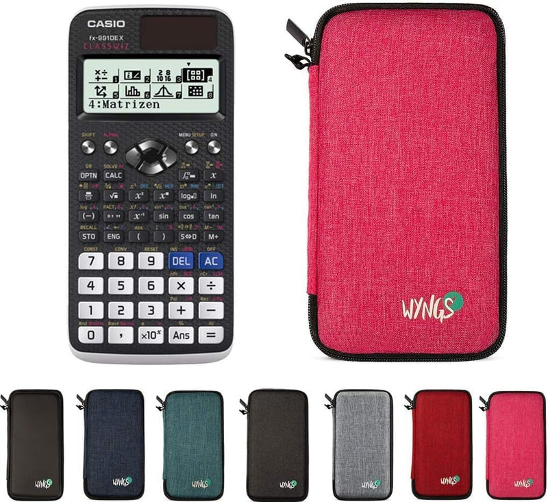 CALCUSO Sparpaket: Casio FX-991 DE X technisch-wissenschaftlicher Taschenrechner + WYNGS Schutztasch