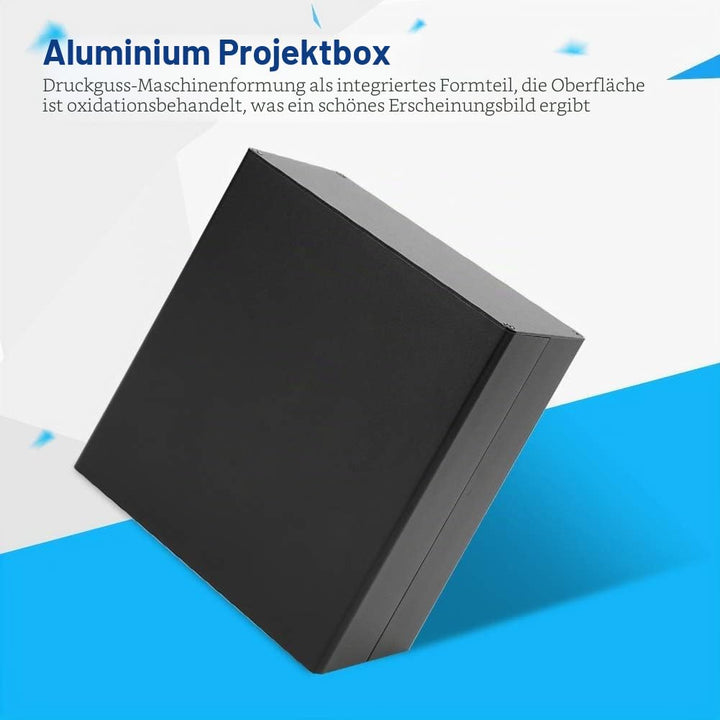 PCB Aluminium Projektbox Elektrisches Projektgehäuse Elektronisches Kaste Mattschwarzes DIY Junction