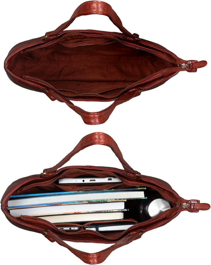 STILORD 'Delilah' Leder Shopper Damen Handtasche Umhängetasche Hobo Bag Retro Schultertasche Lederta