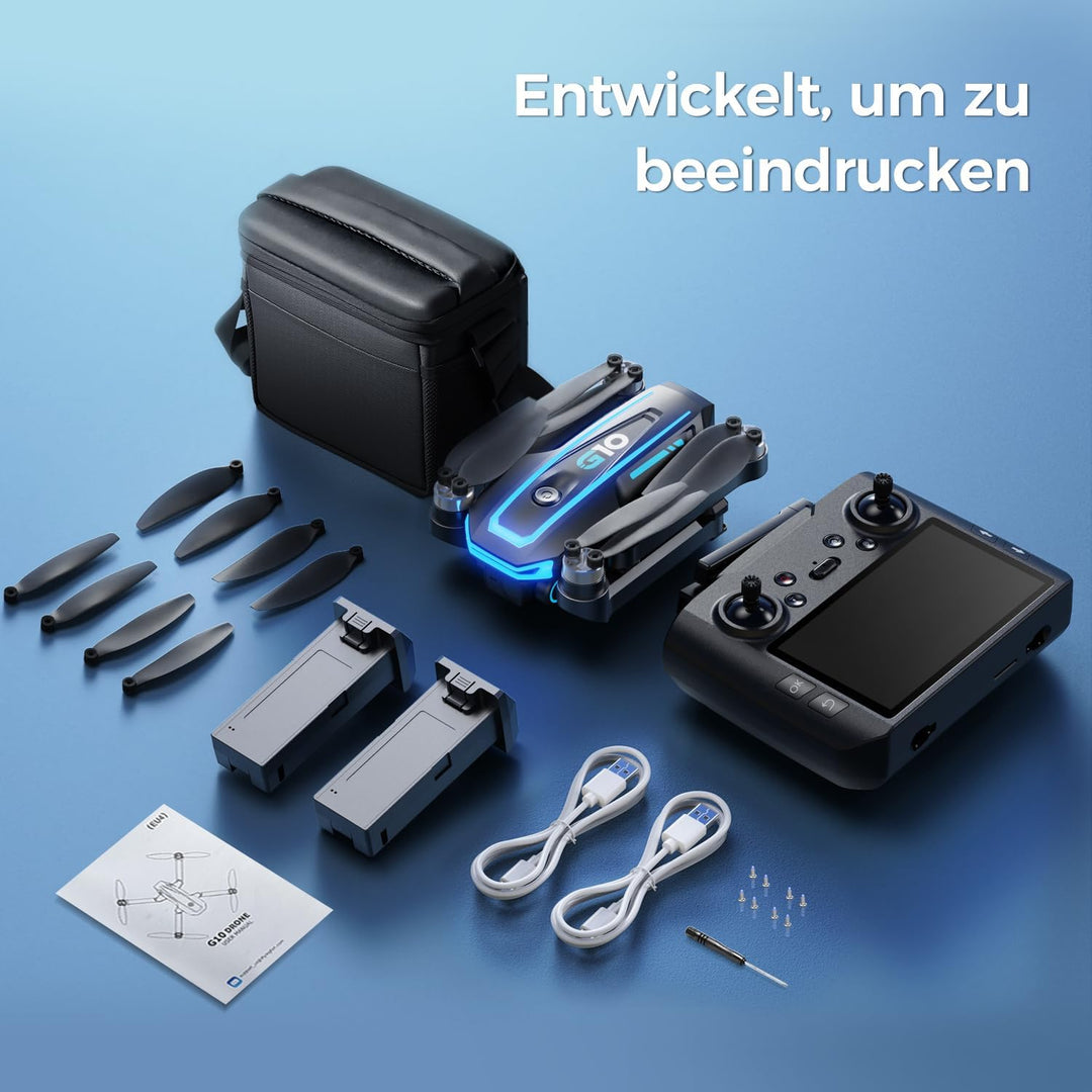 GPS Drohne mit kamera EIS 4K(Bildschirmfernsteuerung),Faltbare Mini Drone für Erwachsene, Einsteiger