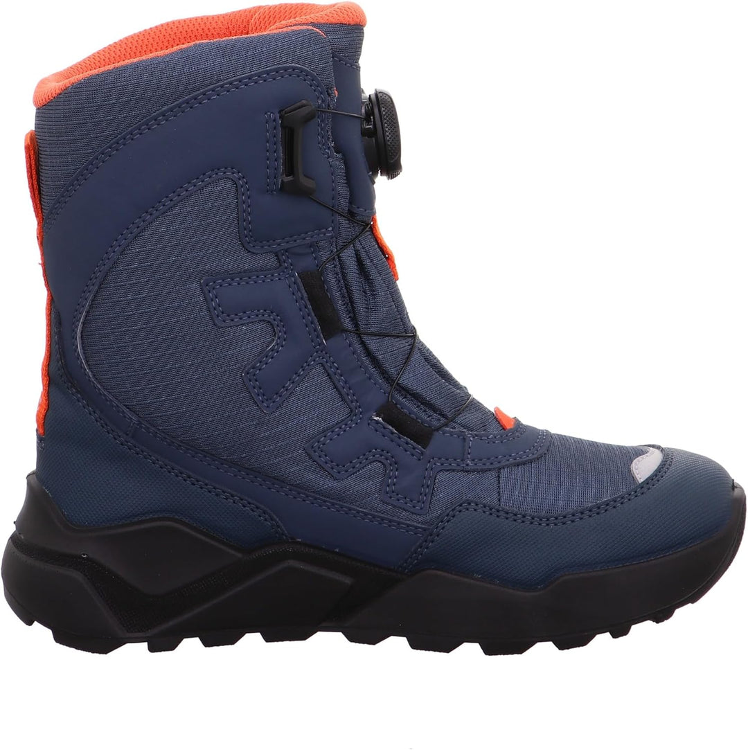 Superfit Jungen Rocket Warm Gefütterte Gore-tex Schneestiefel 34 EU Weit Blau Orange 8000, 34 EU Wei