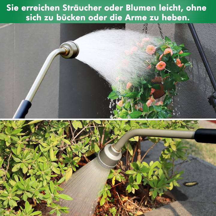 RESTMO Langer Giessstab, 61cm lange Gartenbrause, Sanfte Vollbrause mit Daumen-Durchflussregler, rob