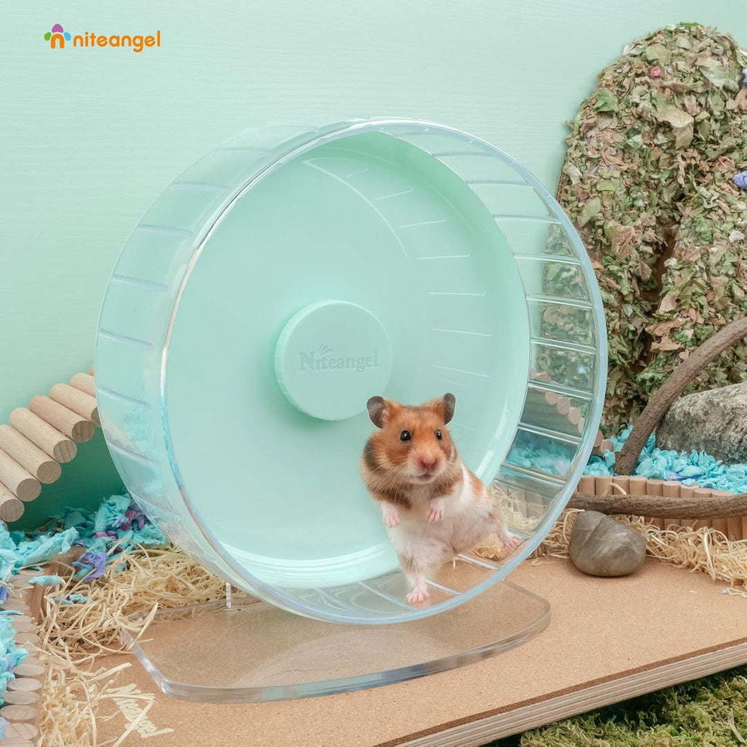 Niteangel Super-leise Hamsterräder - Leise Spinner-Hamsterräder mit verstellbarem Ständer für Zwergh