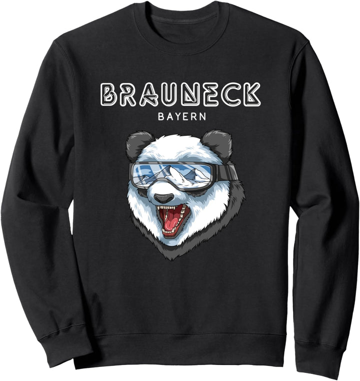Brauneck Bayern Snowboard Ski Panda Wintersport Sweatshirt