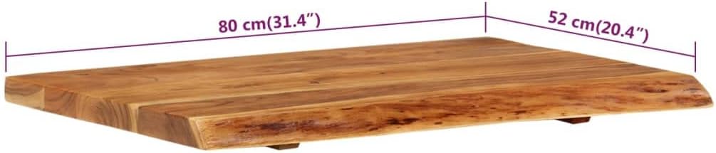 vidaXL Akazienholz Massiv Waschtischplatte Badezimmer Waschtisch Waschtischkonsole Platte Holzplatte
