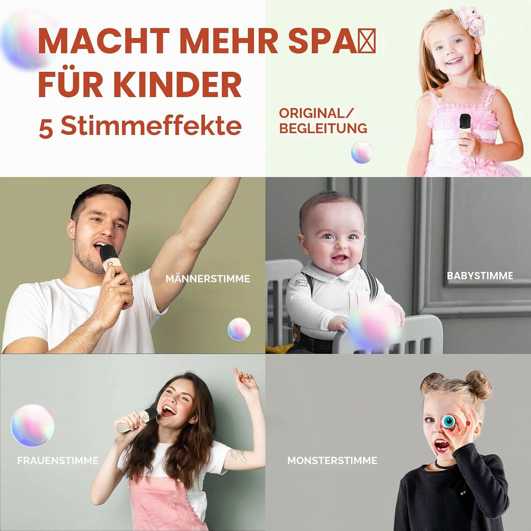 YLL Mini Kinder Karaoke Maschine mit 2 Mikrofon, Karaoke Geschenke für Mädchen Alter 3 4 5 6 7 8 9 1