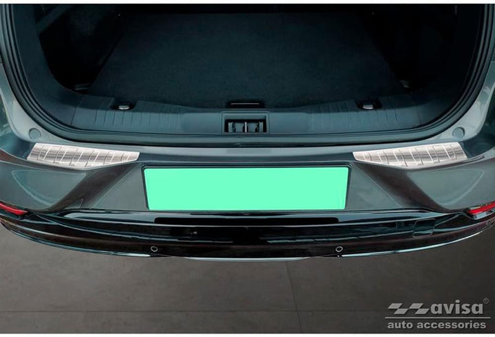 Avisa Edelstahl Heckstossstangenschutz kompatibel mit Ford Mustang Mach-E 2020- 'Ribs' (2-Teilig)