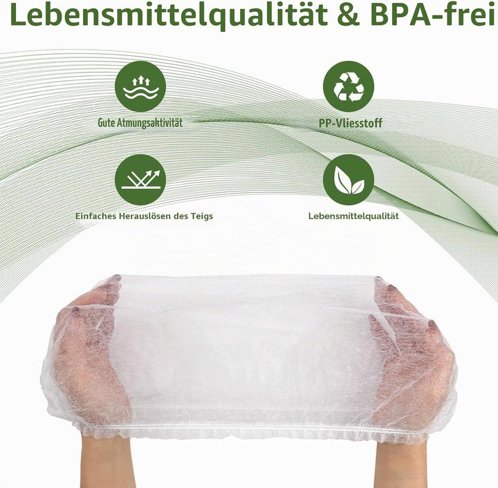 Banneton Brotgärkorbeinlagen, antihaftbeschichtet, BPA-frei, elastisch, um Teig am Korb zu verhinder