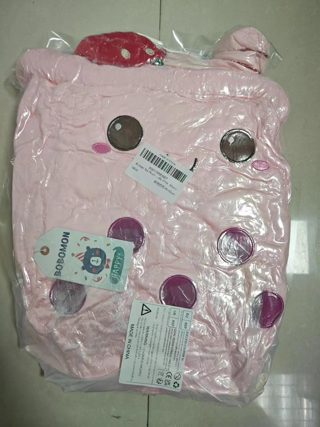 Bubble Tea Kuscheltier PlüSchtier XXL SüssE Kissen, Kawaii Bubble Tea Cup Plushie Stofftier Boba Tee
