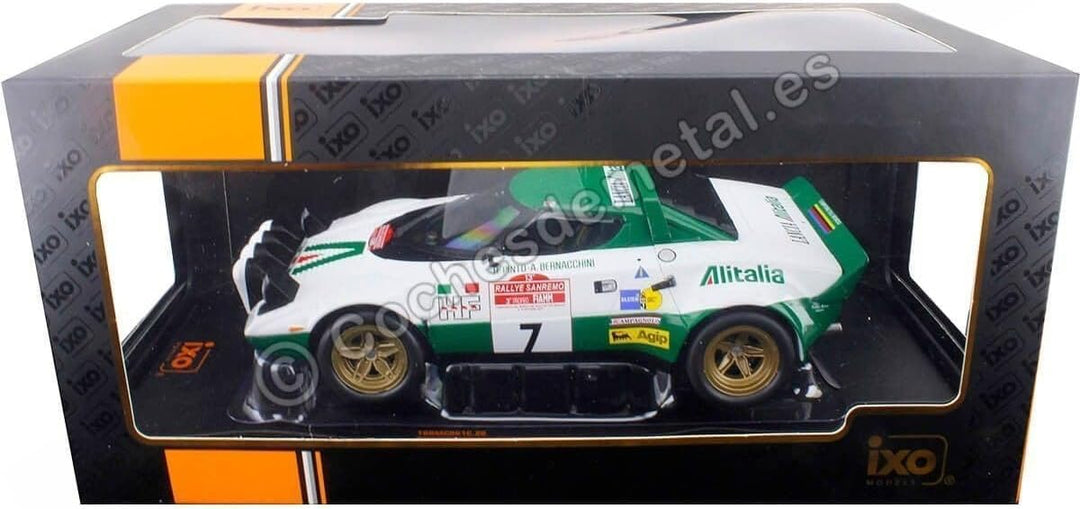 Ixo Lancia Stratos HF No.7 Rally San Remo 1975 (R.Pinto - A.Bernacchini ) 1:18