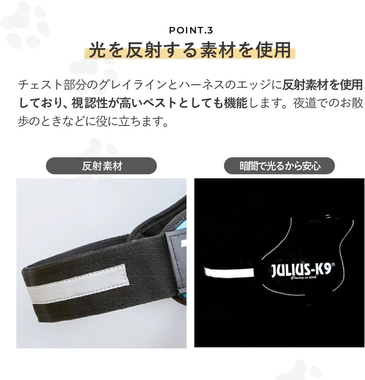 Julius-K9, IDC Powergeschirr, Grösse: L/1, Pink mit kleinen Blumen