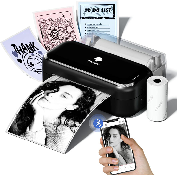 Phomemo M03 Tragbarer Fotodrucker - Handy Thermodrucker, Druckgrösse 53 & 80mm, Kompatibel mit iOS u